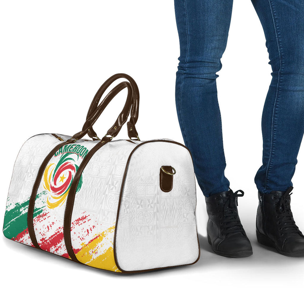 Cameroon Les Lionnes Indomptables Football Travel Bag Toghu Pattern