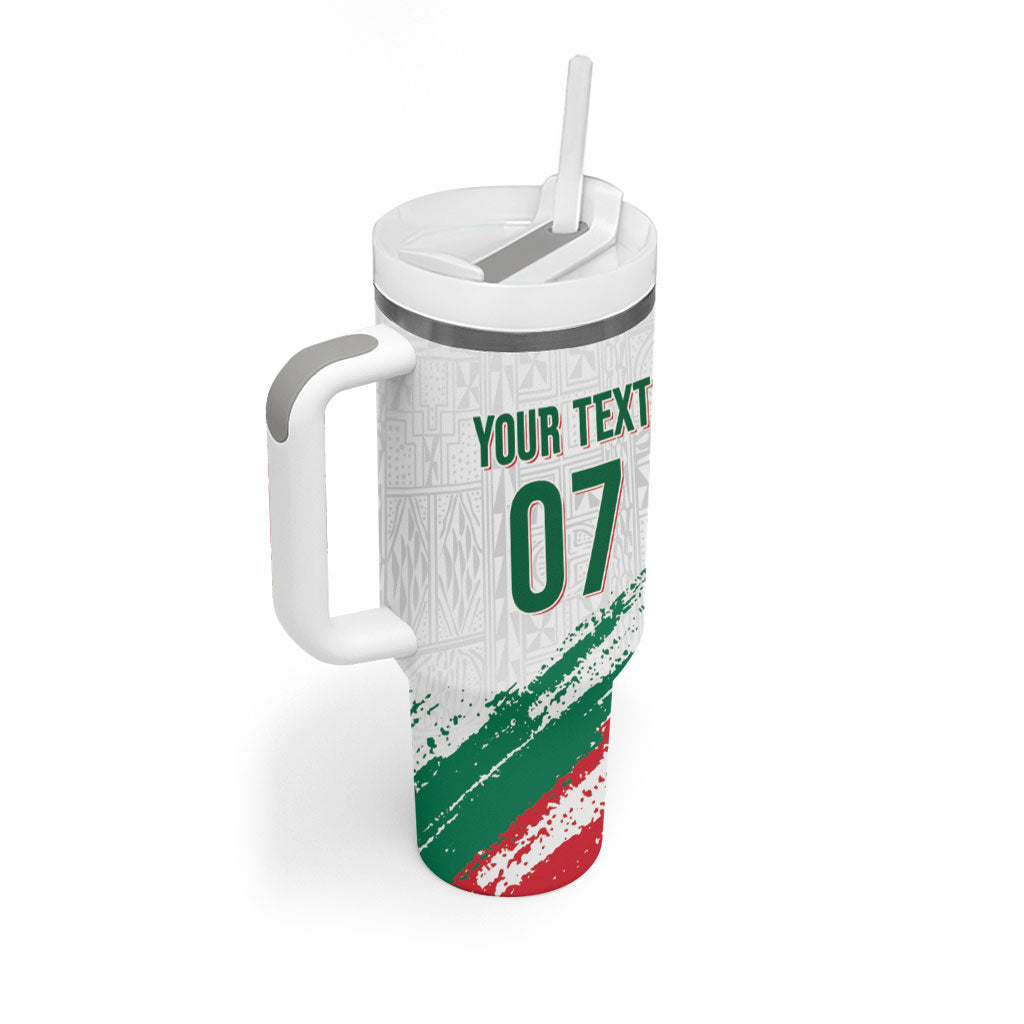 Cameroon Les Lionnes Indomptables Football Custom Tumbler With Handle Toghu Pattern