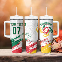 Cameroon Les Lionnes Indomptables Football Custom Tumbler With Handle Toghu Pattern