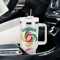 Cameroon Les Lionnes Indomptables Football Custom Tumbler With Handle Toghu Pattern