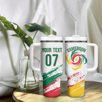 Cameroon Les Lionnes Indomptables Football Custom Tumbler With Handle Toghu Pattern