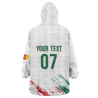 Cameroon Les Lionnes Indomptables Football Custom Wearable Blanket Hoodie Toghu Pattern