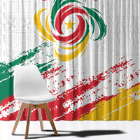 Cameroon Les Lionnes Indomptables Football Window Curtain Toghu Pattern
