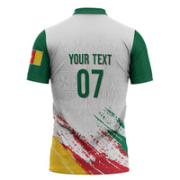 Cameroon Les Lionnes Indomptables Football Custom Zipper Polo Shirt Toghu Pattern