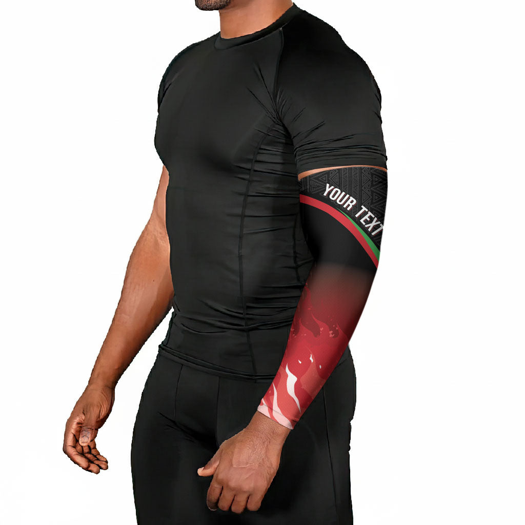 Malawi Football Personalized Blazing Fires Arm Sleeves Scorchers Fighting