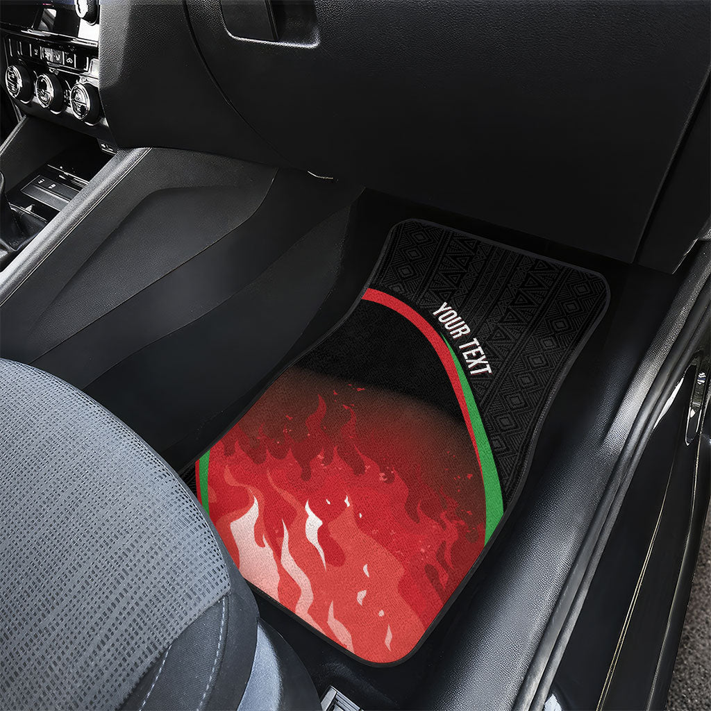 Malawi Football Personalized Blazing Fires Car Mats Scorchers Fighting