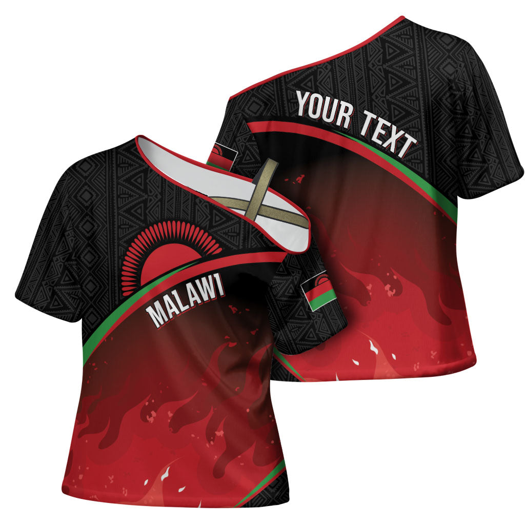 Malawi Football Personalized Blazing Fires Cross Shoulder Shirt Scorchers Fighting