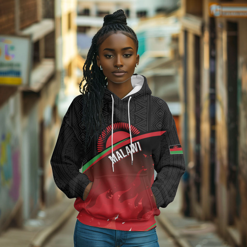 Malawi Football Personalized Blazing Fires Hoodie Scorchers Fighting
