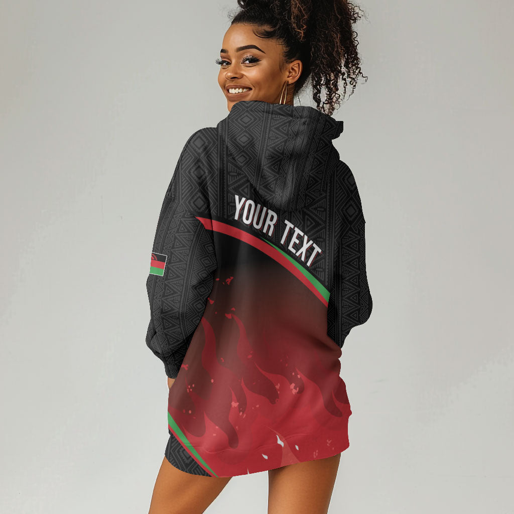 Malawi Football Personalized Blazing Fires Hoodie Dress Scorchers Fighting