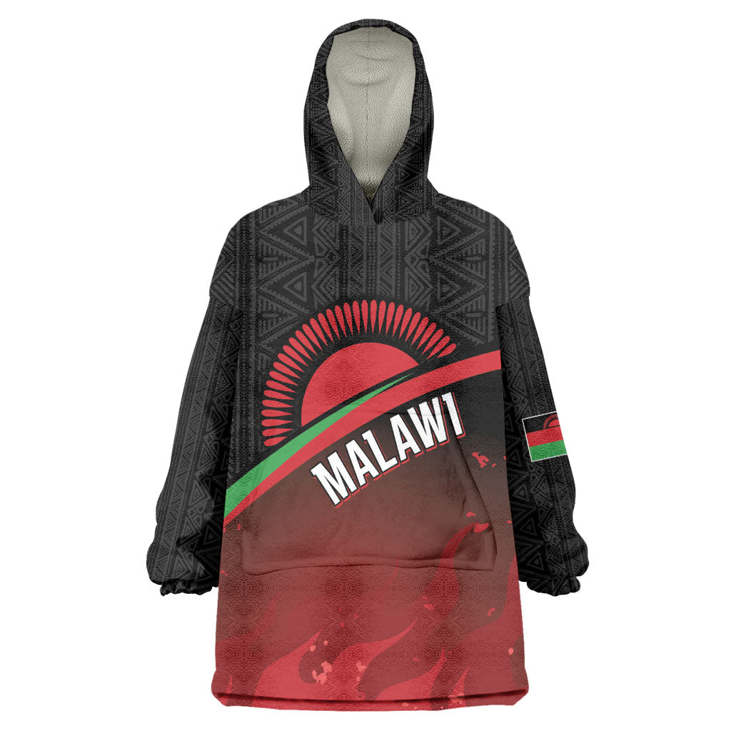 Malawi Football Personalized Blazing Fires Kid Wearable Blanket Hoodie Scorchers Fighting