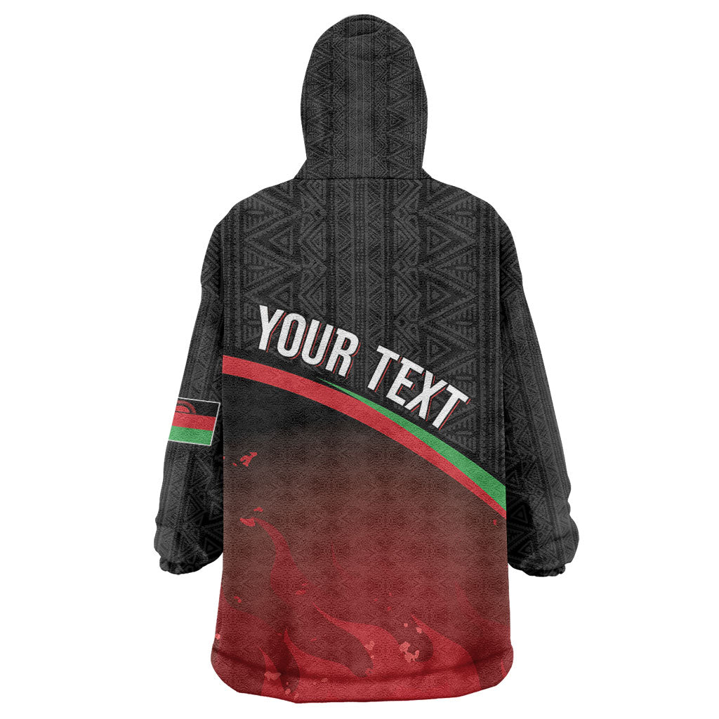 Malawi Football Personalized Blazing Fires Kid Wearable Blanket Hoodie Scorchers Fighting