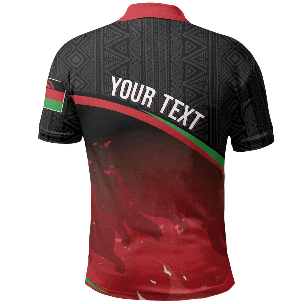 Malawi Football Personalized Blazing Fires Polo Shirt Scorchers Fighting