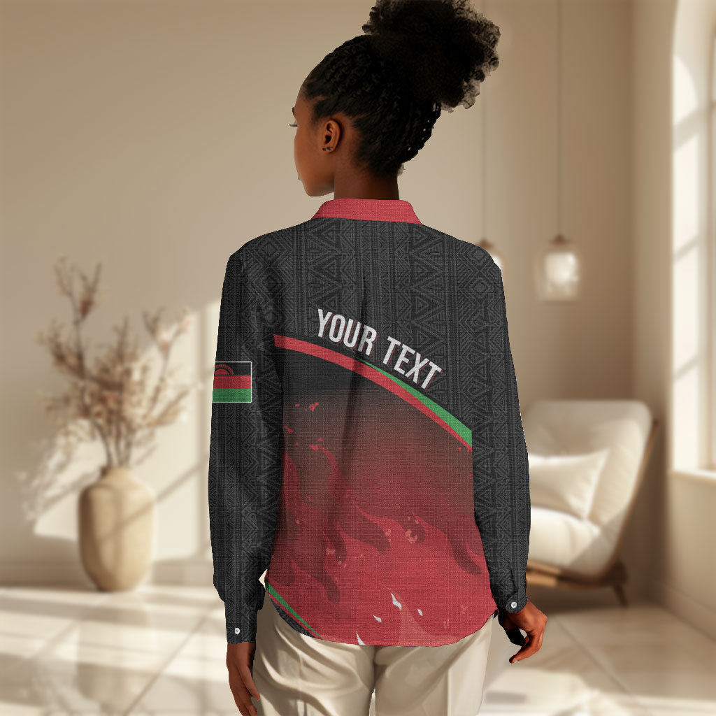 Malawi Football Personalized Blazing Fires Women Casual Shirt Scorchers Fighting