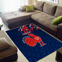 Personalised France Rugby Area Rug 2023 World Cup Allez Les Bleus Grunge Style LT7 - Wonder Print Shop