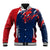 Personalised France Rugby Baseball Jacket 2023 World Cup Allez Les Bleus Grunge Style LT7 - Wonder Print Shop