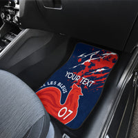 Personalised France Rugby Car Mats 2023 World Cup Allez Les Bleus Grunge Style LT7 - Wonder Print Shop