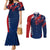 personalised-france-rugby-couples-matching-mermaid-dress-and-long-sleeve-button-shirts-2023-world-cup-allez-les-bleus-grunge-style