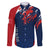 Personalised France Rugby Family Matching Puletasi Dress and Hawaiian Shirt 2023 World Cup Allez Les Bleus Grunge Style - Wonder Print Shop