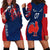 Personalised France Rugby Hoodie Dress 2023 World Cup Allez Les Bleus Grunge Style - Wonder Print Shop