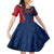 Personalised France Rugby Kid Short Sleeve Dress 2023 World Cup Allez Les Bleus Grunge Style - Wonder Print Shop