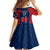 Personalised France Rugby Kid Short Sleeve Dress 2023 World Cup Allez Les Bleus Grunge Style - Wonder Print Shop