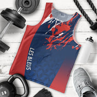Personalised France Rugby Men Tank Top 2023 World Cup Allez Les Bleus Grunge Style - Wonder Print Shop