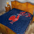 Personalised France Rugby Quilt 2023 World Cup Allez Les Bleus Grunge Style - Wonder Print Shop