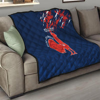 Personalised France Rugby Quilt 2023 World Cup Allez Les Bleus Grunge Style - Wonder Print Shop