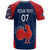 Personalised France Rugby T Shirt 2023 World Cup Allez Les Bleus Grunge Style - Wonder Print Shop