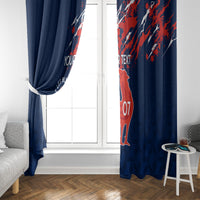 Personalised France Rugby Window Curtain 2023 World Cup Allez Les Bleus Grunge Style - Wonder Print Shop