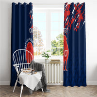 Personalised France Rugby Window Curtain 2023 World Cup Allez Les Bleus Grunge Style - Wonder Print Shop
