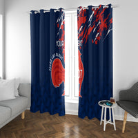 Personalised France Rugby Window Curtain 2023 World Cup Allez Les Bleus Grunge Style - Wonder Print Shop