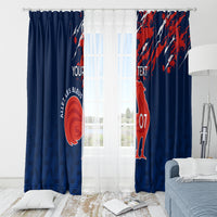 Personalised France Rugby Window Curtain 2023 World Cup Allez Les Bleus Grunge Style - Wonder Print Shop