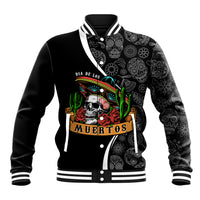 Mexico Day Of The Dead Baseball Jacket Sombrero Sugar Skull With Roses LT7 - Wonder Print Shop