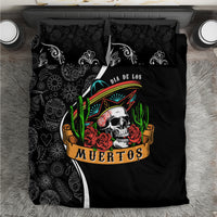 Mexico Day Of The Dead Bedding Set Sombrero Sugar Skull With Roses LT7 - Wonder Print Shop