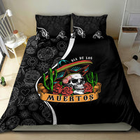Mexico Day Of The Dead Bedding Set Sombrero Sugar Skull With Roses LT7 - Wonder Print Shop