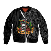 Mexico Day Of The Dead Bomber Jacket Sombrero Sugar Skull With Roses LT7 - Wonder Print Shop