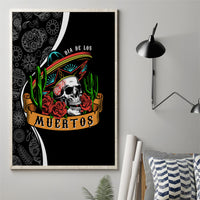 Mexico Day Of The Dead Canvas Wall Art Sombrero Sugar Skull With Roses LT7 - Wonder Print Shop