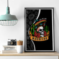 Mexico Day Of The Dead Canvas Wall Art Sombrero Sugar Skull With Roses LT7 - Wonder Print Shop