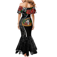 Mexico Day Of The Dead Family Matching Mermaid Dress and Hawaiian Shirt Sombrero Sugar Skull With Roses LT7 - Wonder Print Shop