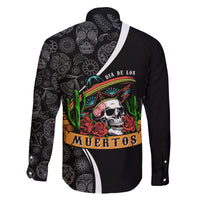 Mexico Day Of The Dead Family Matching Off Shoulder Short Dress and Hawaiian Shirt Sombrero Sugar Skull With Roses LT7 - Wonder Print Shop