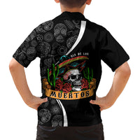 Mexico Day Of The Dead Family Matching Puletasi Dress and Hawaiian Shirt Sombrero Sugar Skull With Roses - Wonder Print Shop