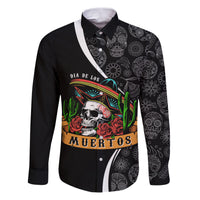 Mexico Day Of The Dead Family Matching Puletasi Dress and Hawaiian Shirt Sombrero Sugar Skull With Roses - Wonder Print Shop