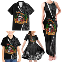 Mexico Day Of The Dead Family Matching Tank Maxi Dress and Hawaiian Shirt Sombrero Sugar Skull With Roses - Wonder Print Shop
