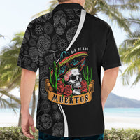 Mexico Day Of The Dead Hawaiian Shirt Sombrero Sugar Skull With Roses - Wonder Print Shop