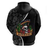 Mexico Day Of The Dead Hoodie Sombrero Sugar Skull With Roses - Wonder Print Shop