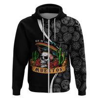 Mexico Day Of The Dead Hoodie Sombrero Sugar Skull With Roses - Wonder Print Shop
