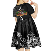 Mexico Day Of The Dead Kid Short Sleeve Dress Sombrero Sugar Skull With Roses - Wonder Print Shop