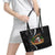 Mexico Day Of The Dead Leather Tote Bag Sombrero Sugar Skull With Roses - Wonder Print Shop