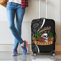 Mexico Day Of The Dead Luggage Cover Sombrero Sugar Skull With Roses - Wonder Print Shop